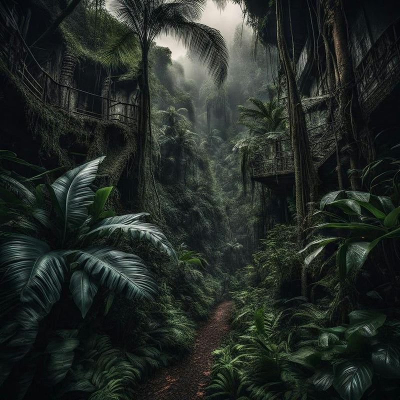 Lost jungle village