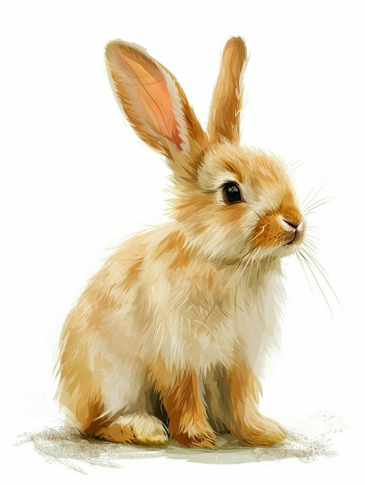 Mini Lop Rabbit Nursery Painting 2