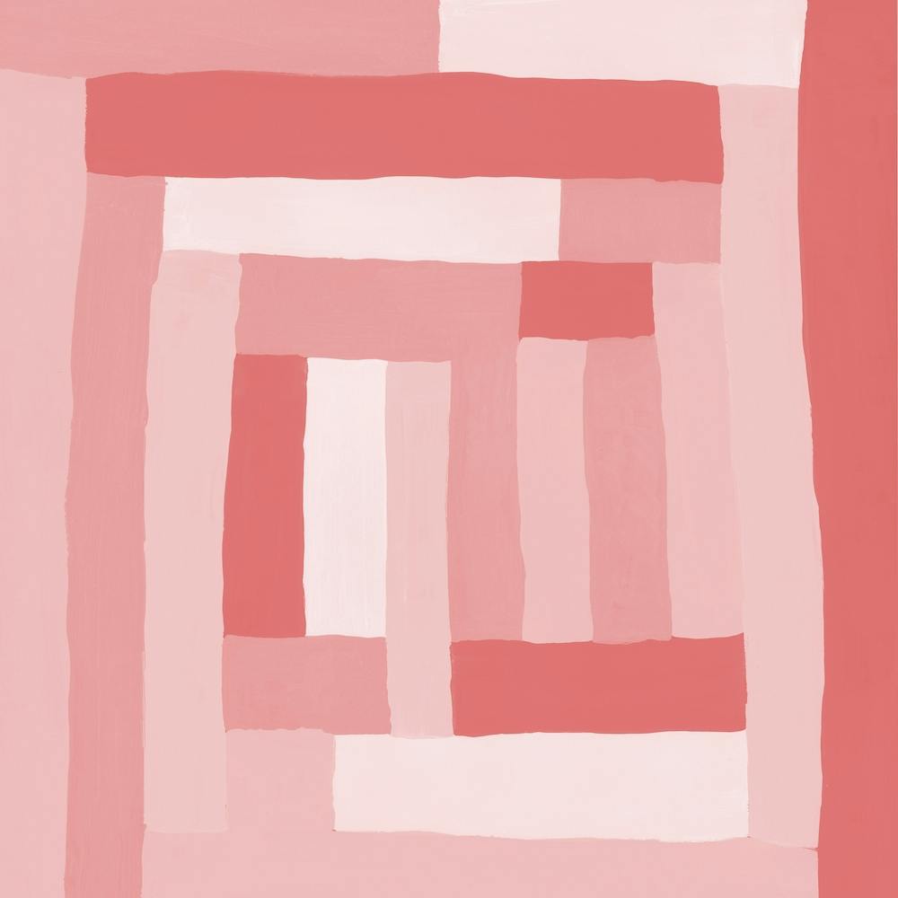 Painted Color Block Sprial In Pink