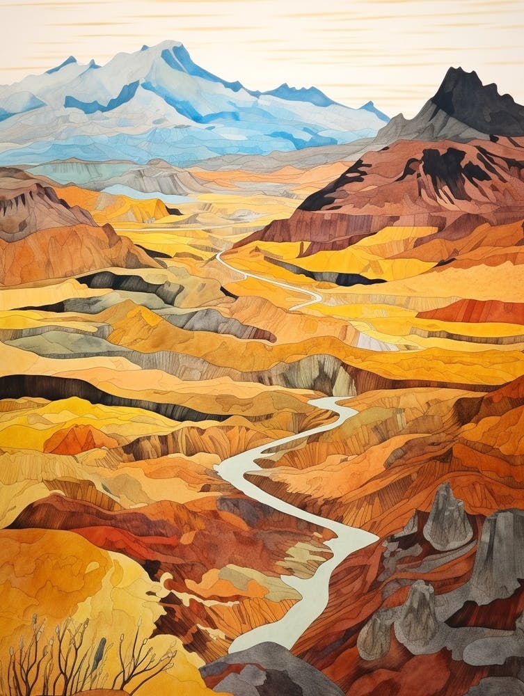 Autumn National Park Painting Vatnajkull National Park Iceland 2