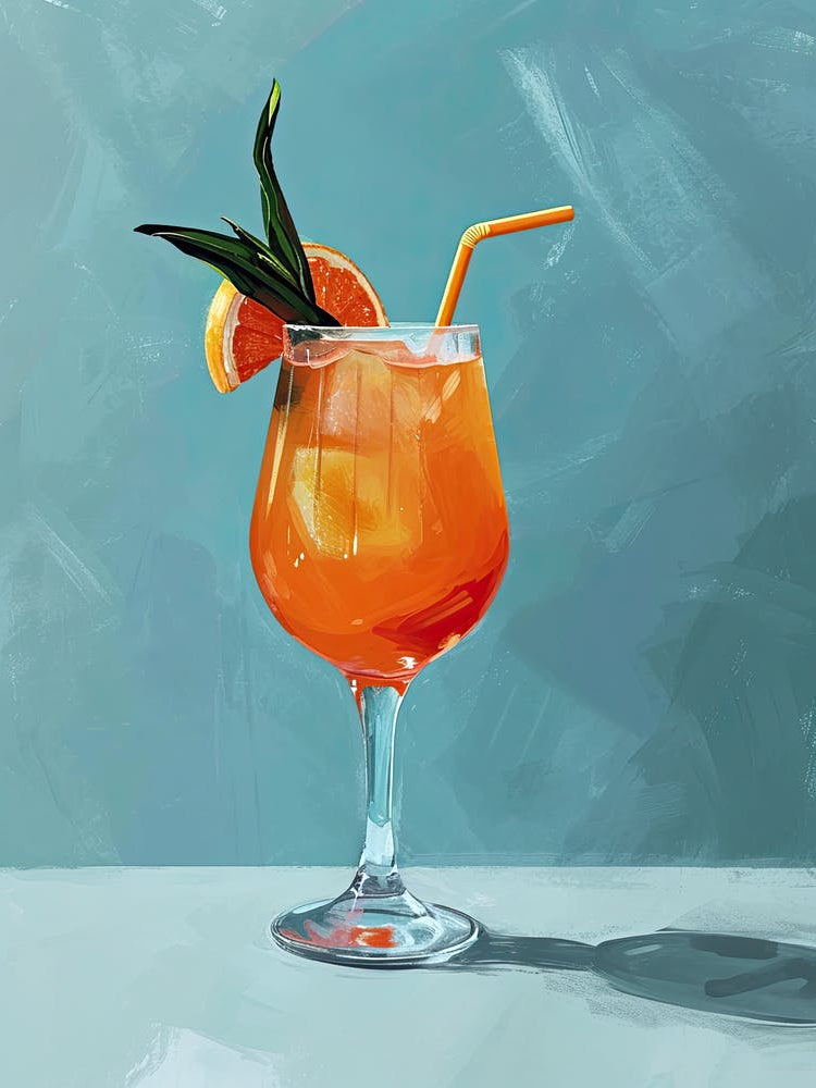 Orange Cocktail, Mid century 1
