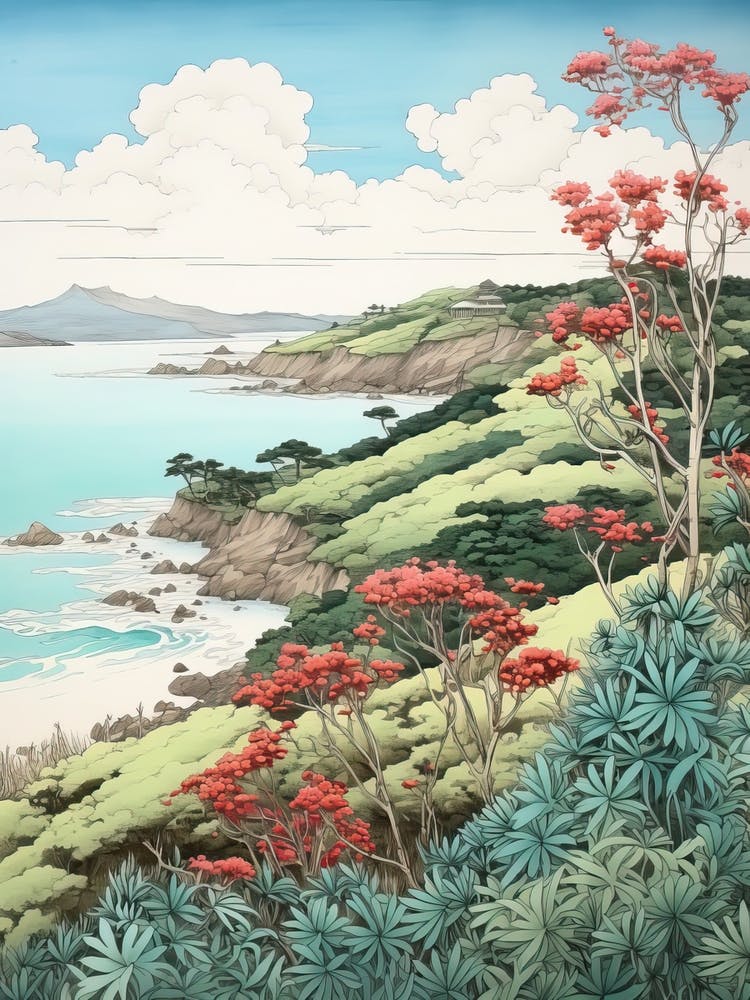 Ishigaki Island In Okinawa, Ukiyo E Drawing 4