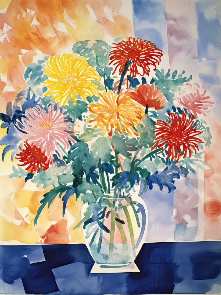 Chrysanthemums Flower Illustration 1