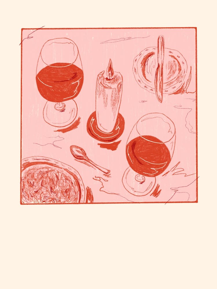 Date night - pink and orange