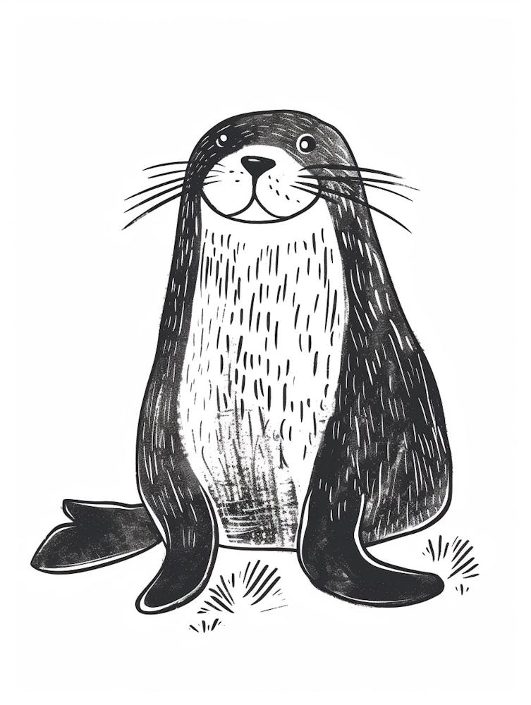 B&W Sea Lion