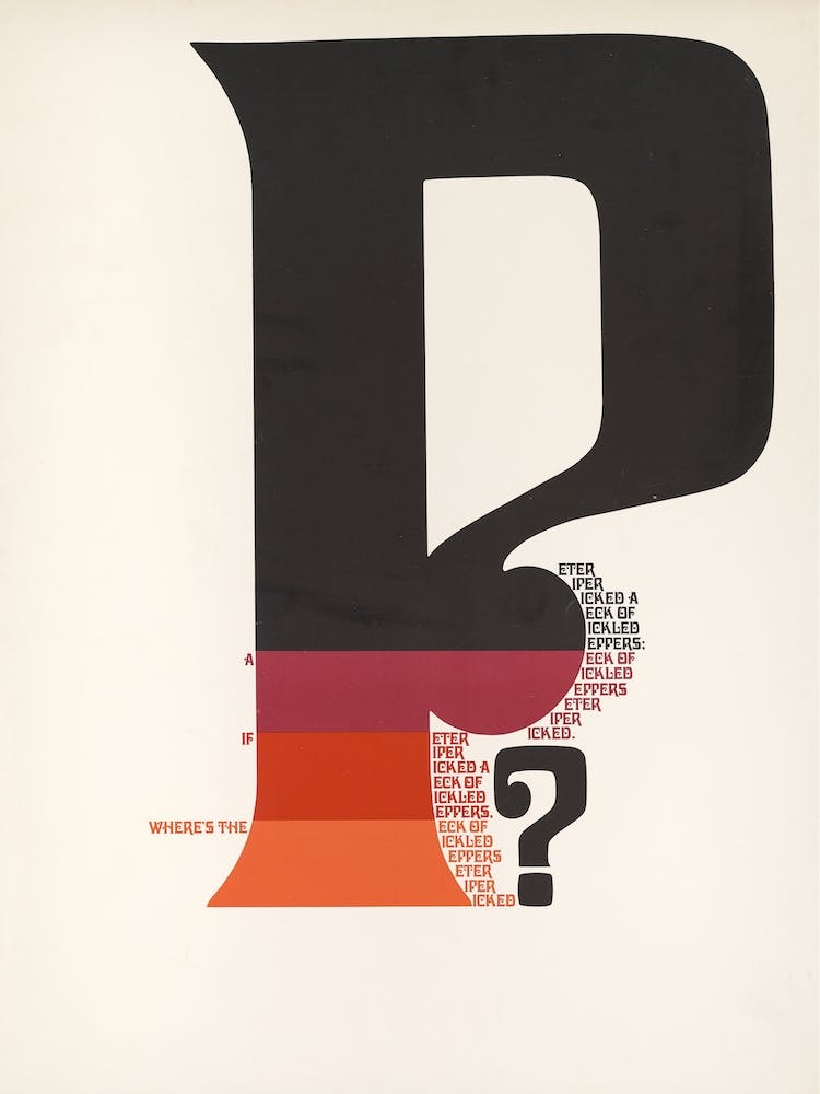 Peter Piper Poster, Herb Lubalin