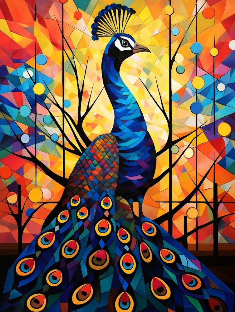 Peacock Abstract Pop Art 3