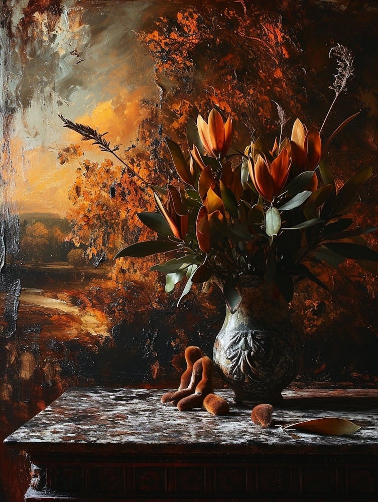 Baroque Floral Still Life Kangaroo Paw 3
