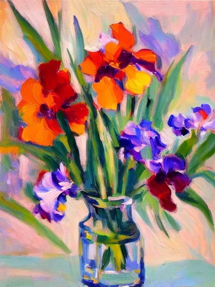 Iris 2  Matisse Style Flower