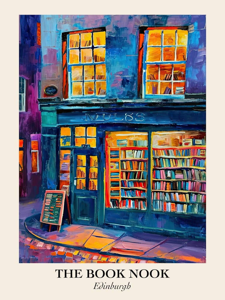 Edinburgh Book Nook Bookshop 1 Poster