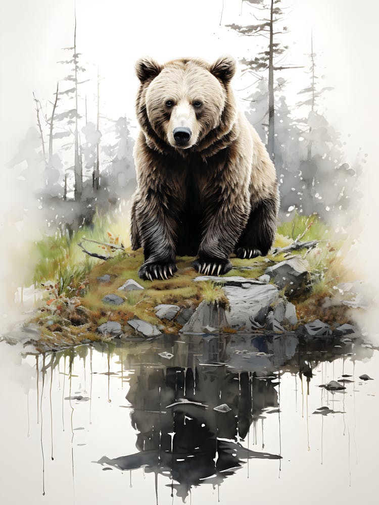 Majestic Bear Forest Guardian