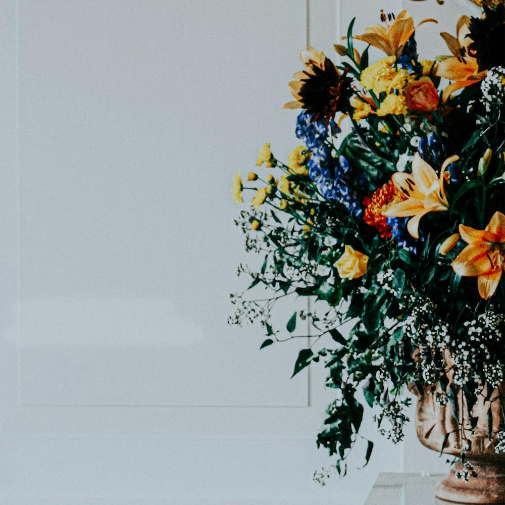 The Colours Of Summer Floral Decorative Flower Bouquet Square