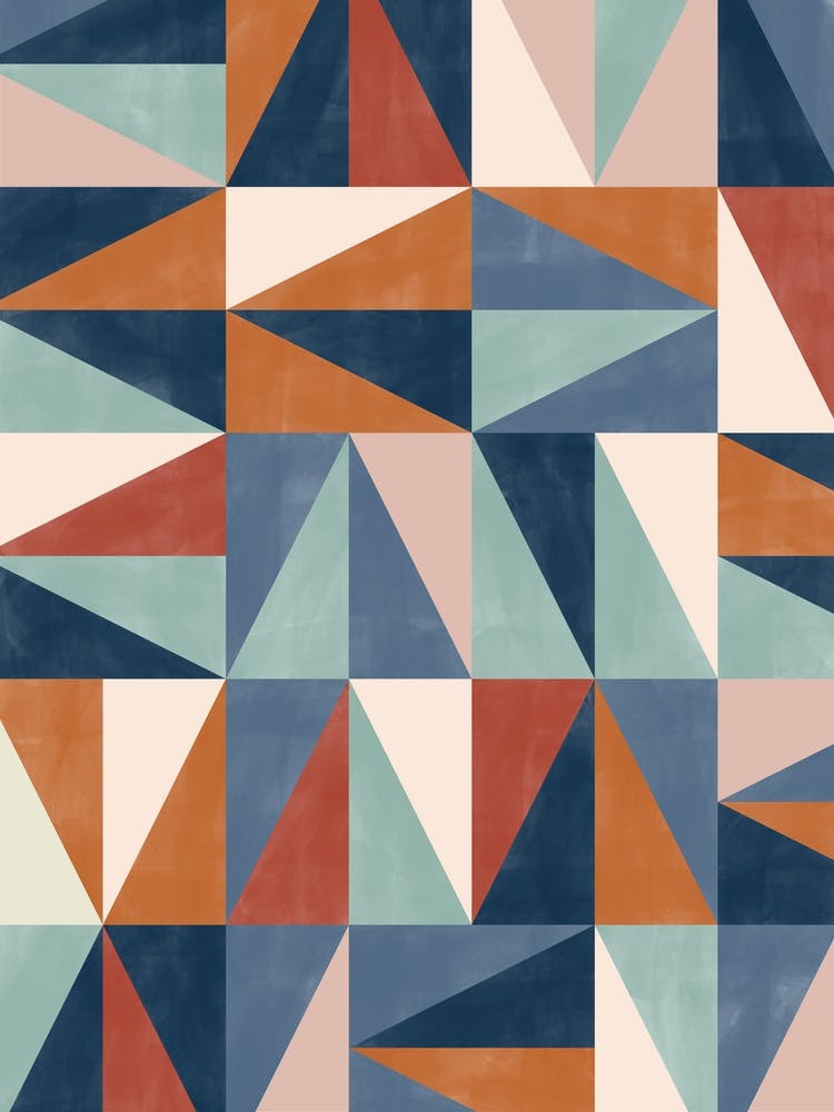 Triangles in Warm Colours No.2