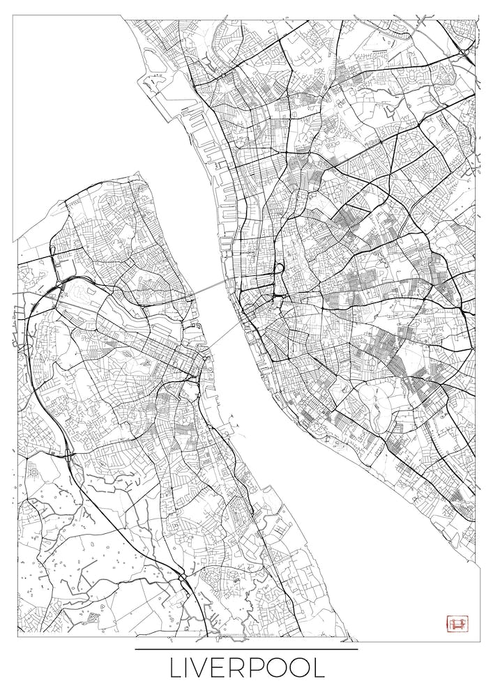 Liverpool Map Minimal