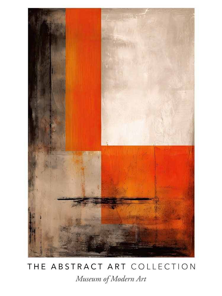 Orange Tones Abstract Painting 4 Exhibition Poster