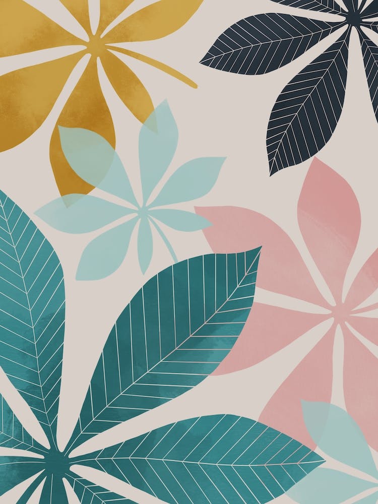 Colourful Abstract Leaves