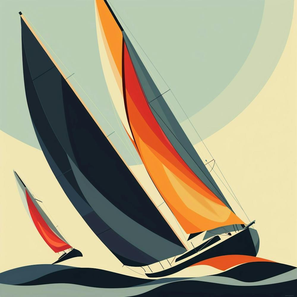 Sailboats In The Ocean 1