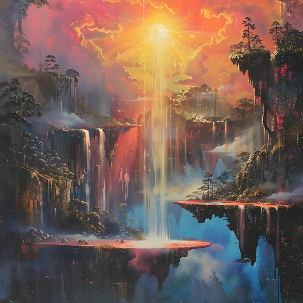 Waterfall, Pop Surrealism, Lowbrow