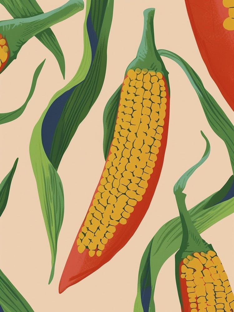 Abstract Corn Pattern Illustration 2