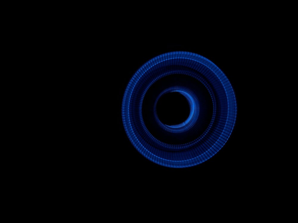 Glowing Abstract Curved Blue Lines 11
