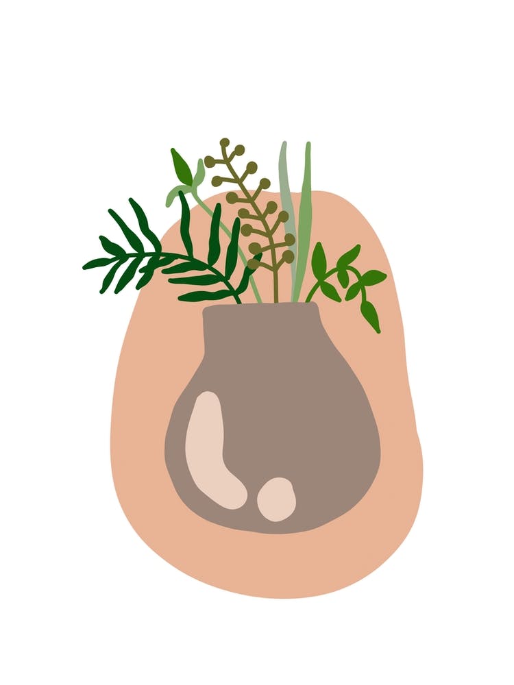 Green Leaves pot