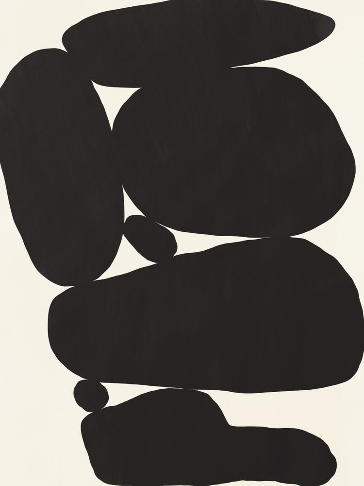 Black And White Zen Stone