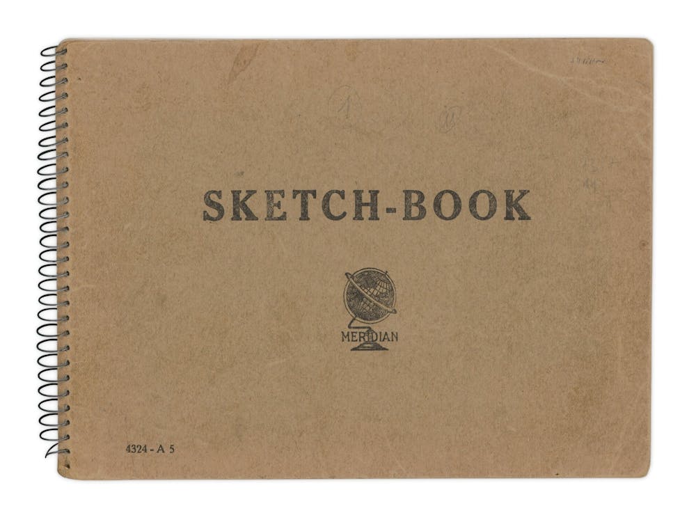 Sketchbook With Various Studio Drawings, Mikuláš Galanda