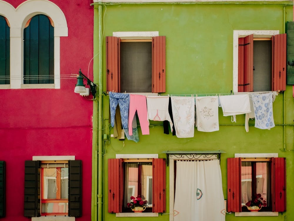 Laundry In Colorful Burano, Italy