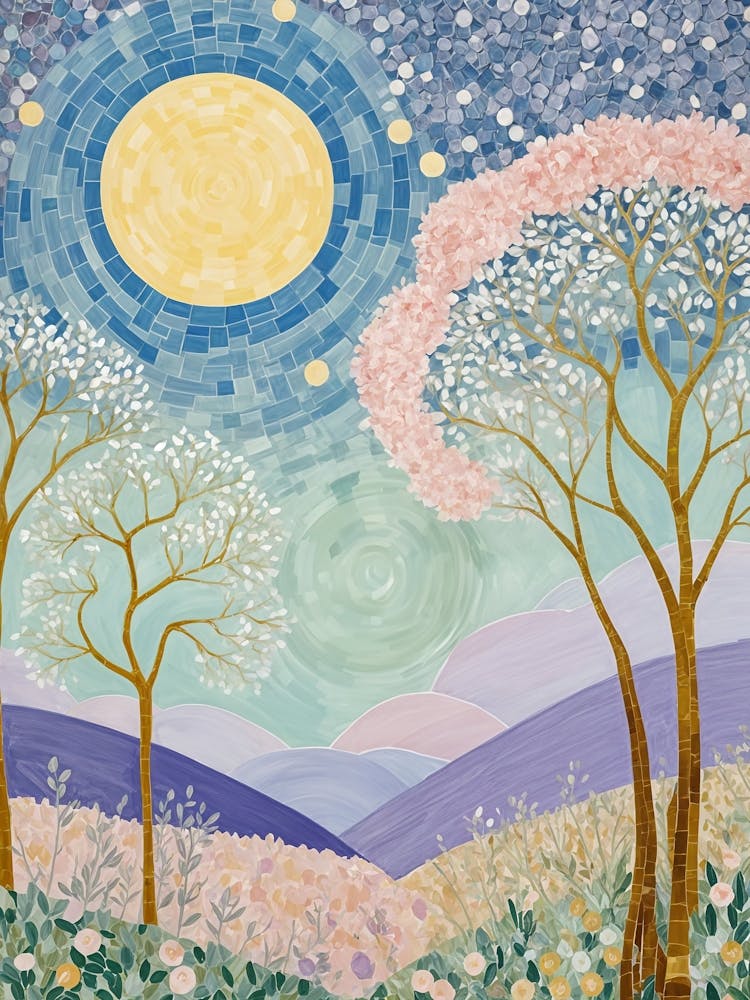 Soft Cherry Blossom Mosaic no2