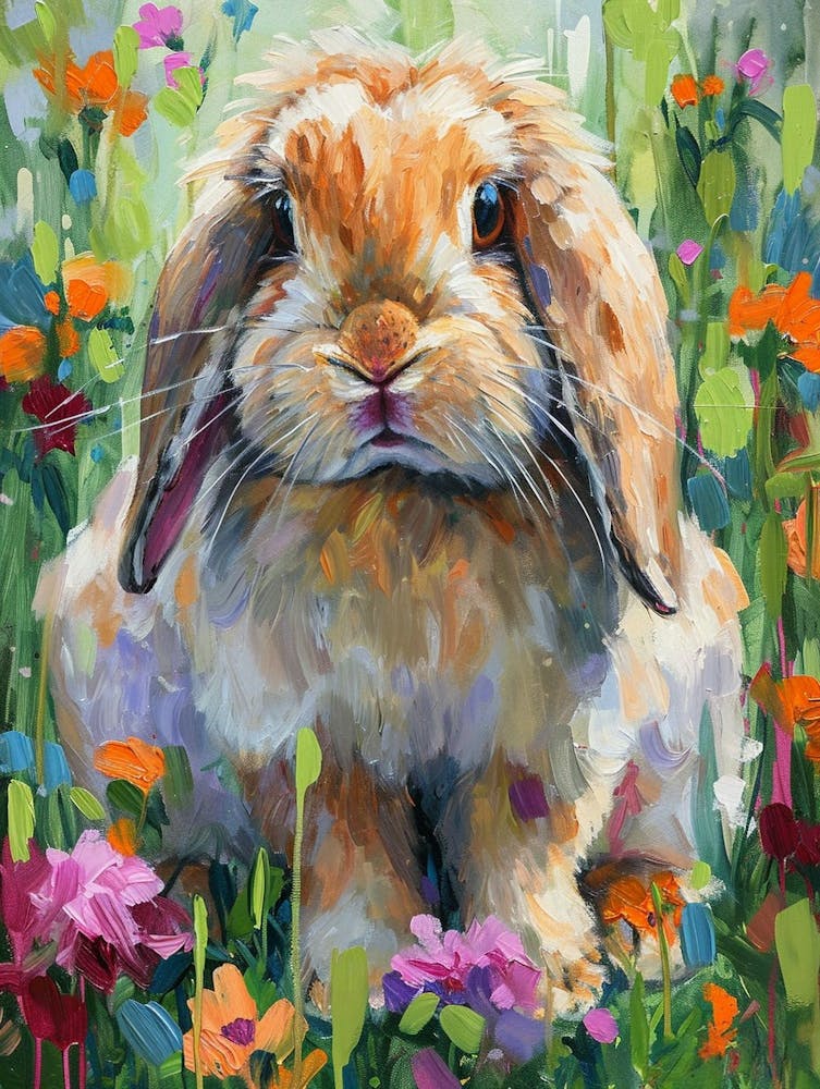 English Lop Rabbit Painting 3