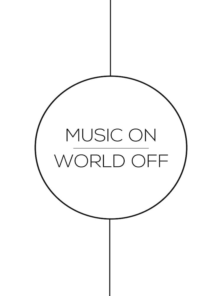 Musik an Welt aus
