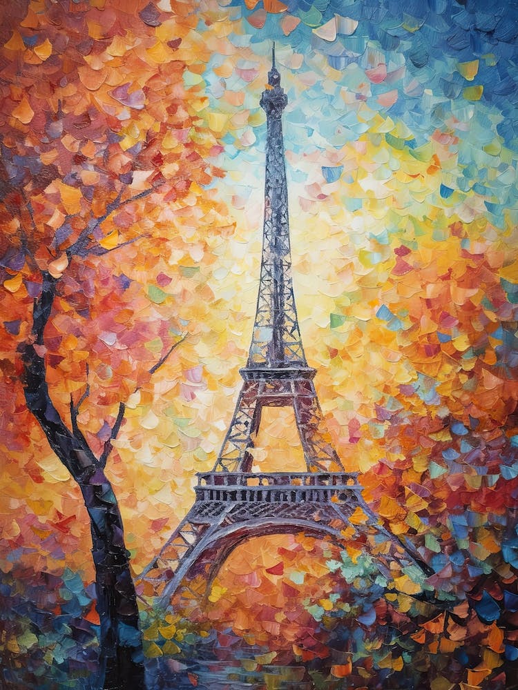 Eiffel Tower Paris Paul Signac Style 3