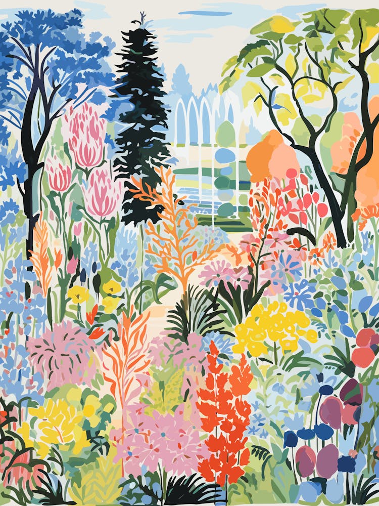 Claude Monets Garden France Modern Illustration 3