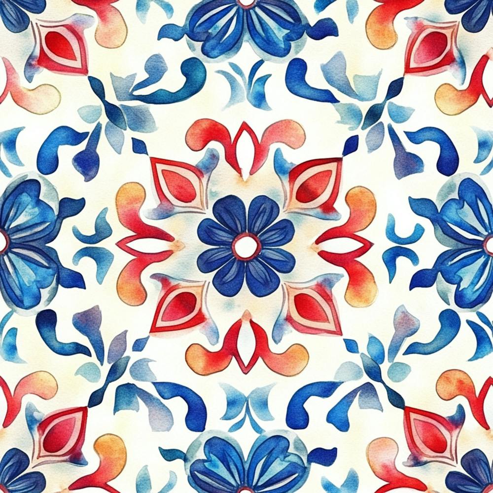 Watercolor Mandala Patterns 1
