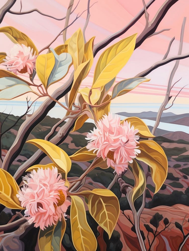 Bergamot 4 Flower Painting