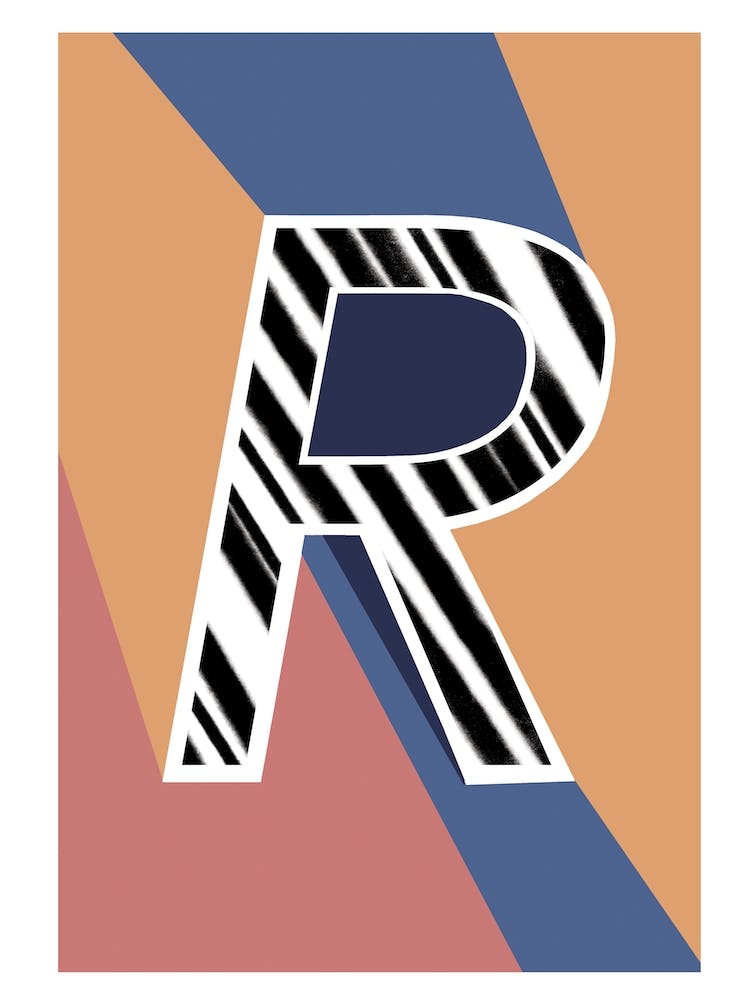 R Geometric Font