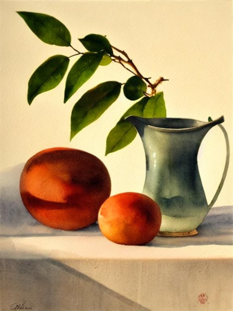 Longan Italienische Aquarellfrucht