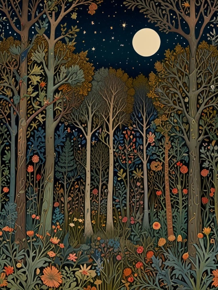 William Morris Night In The Forest 44