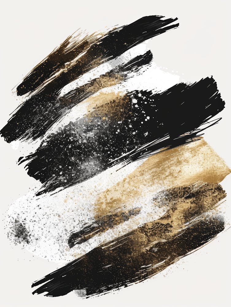 Abstract Brush Strokes Canvas Print