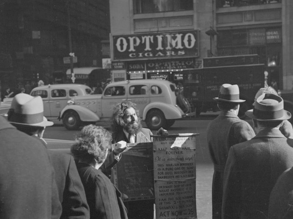 Untitled Photo, Possibly Related To Group Of Men On 7th Avenue And 28th Street, New York City By Russell Lee