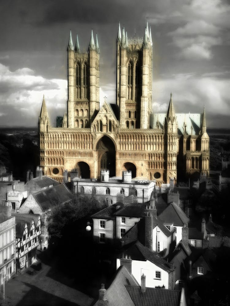 Sunlit Lincoln Cathedral