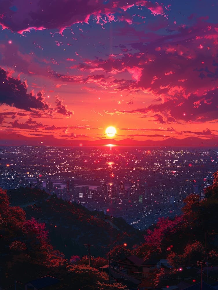 Sunset Over A City 2