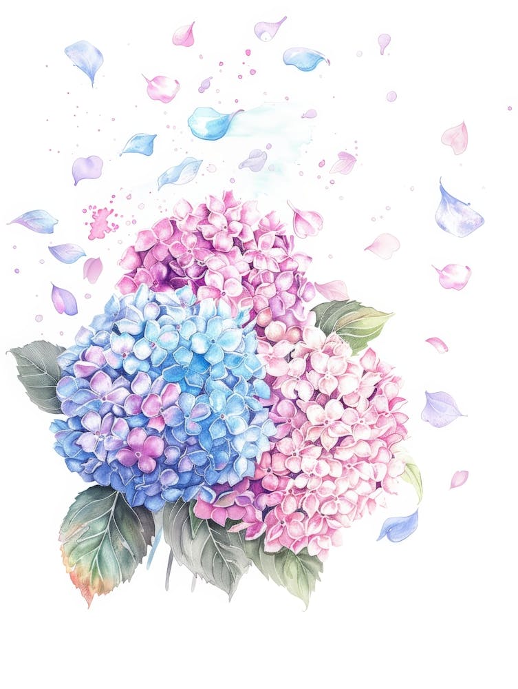 Watercolor Hydrangeas