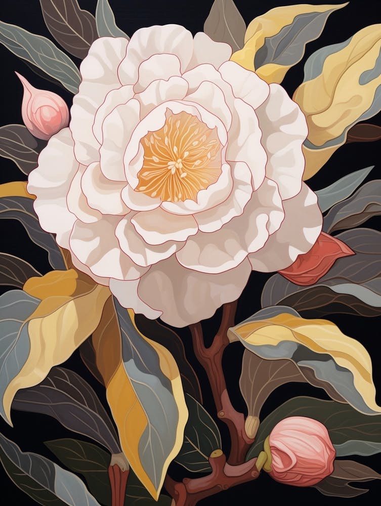 Camellia 1 Flower Painting