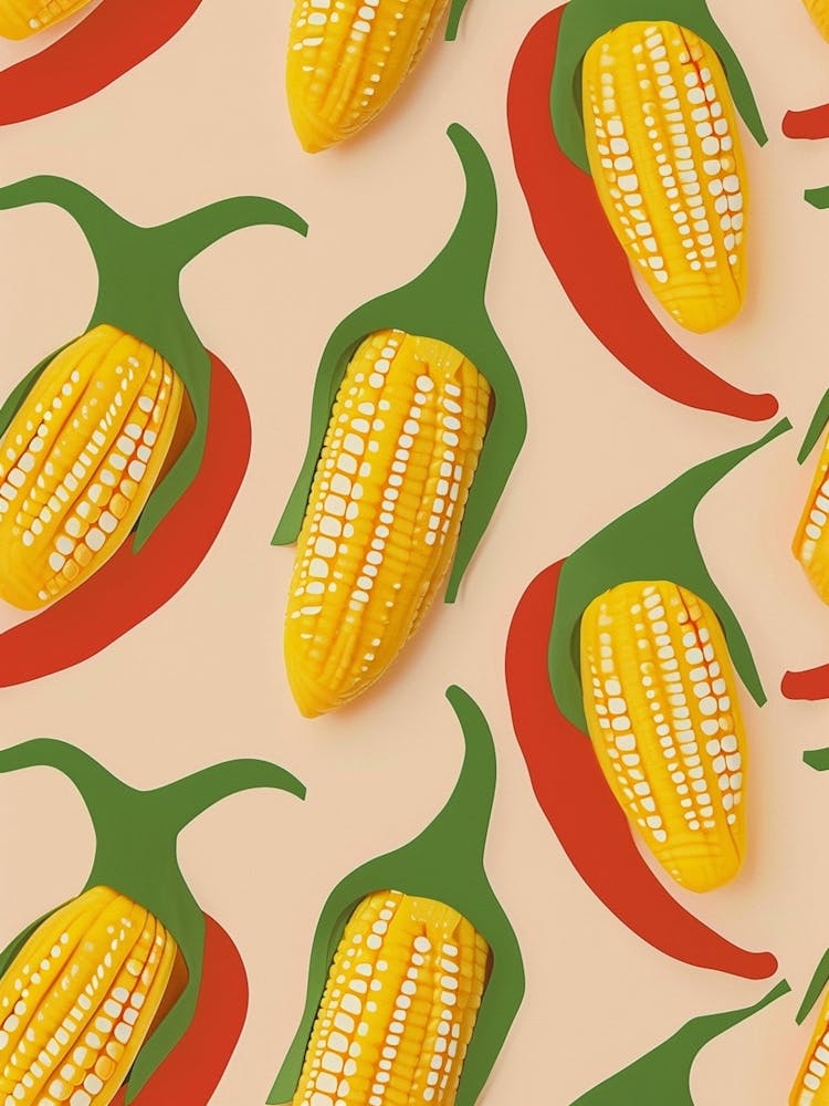 Abstract Corn Pattern Illustration 4