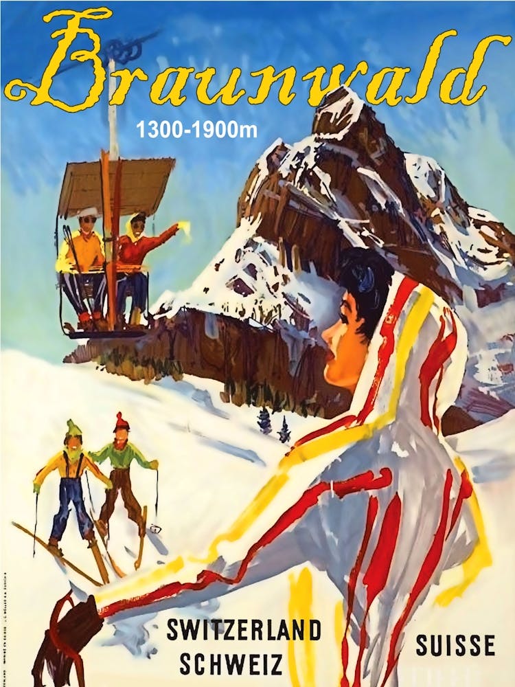 Skiing In Braunwald, Switzerland