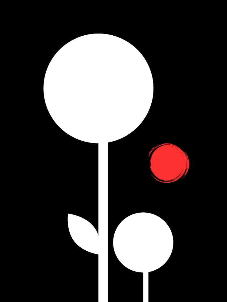 Flower With A Red Dot