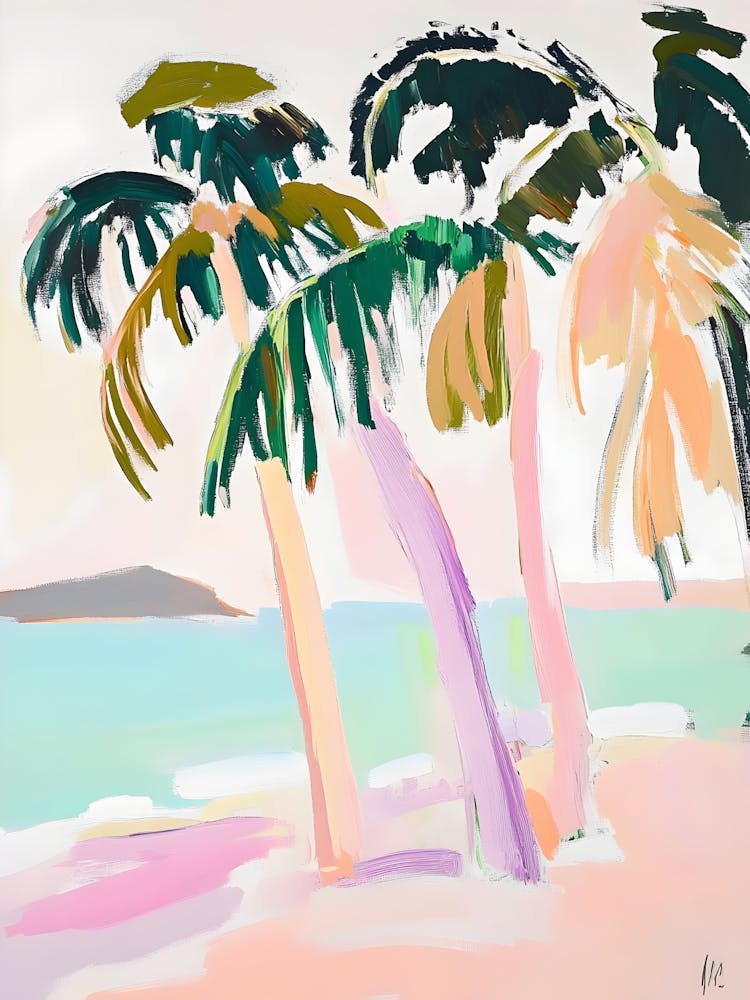 Palm Trees On The Beach 4