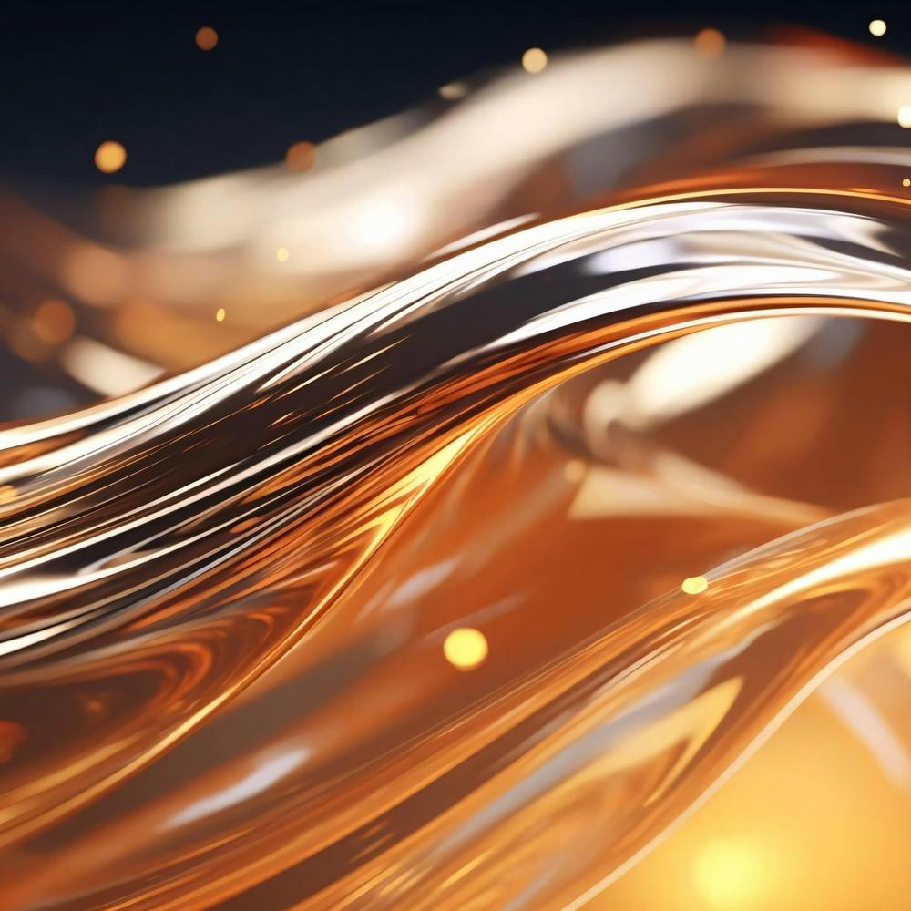 Abstract Golden Liquid