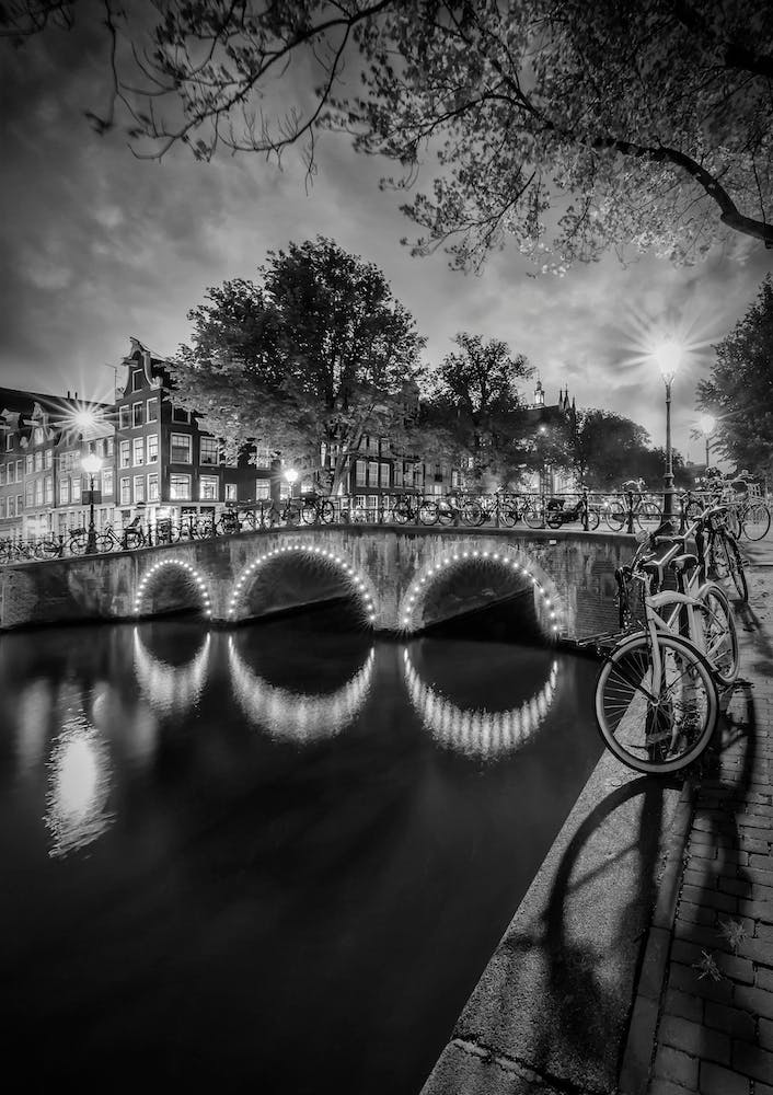 Amsterdam Idyllic nightscape from Keizersgracht